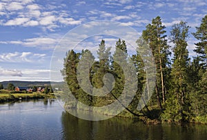 View over Ljusnan river