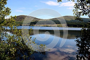View Over Loch Doon in Ayrshire Scotland on a Summer Afternoon
