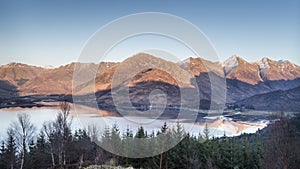 View over Loch Duich & the Five Sisters of Kintail in Scotland.