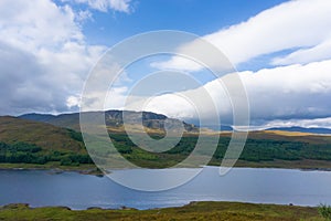 View over Loch Loyne in the Scottish highlands