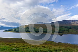 View over Loch Loyne in the Scottish highlands