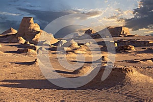 View over the Lut Desert in Iran