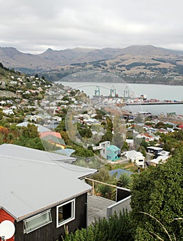 View over Lyttelton, New Zealand