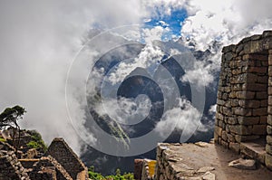 View over Machu Picchu Inca ruins, Peru photo