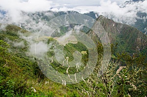 Hiram Bingham Highway to Machu Picchu, Peru photo