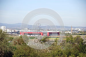 View over Mainz at the stadium