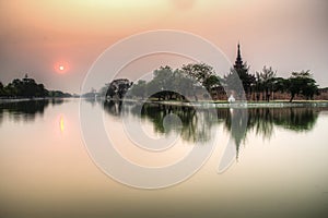 View over Mandalay palace in Myanmar