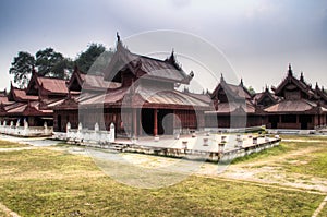 View over Mandalay palace in Myanmar