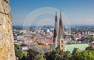 View over the Marienkirche in the historical center of Bielefeld photo