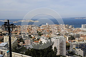 View over Marseille from Notre Dame