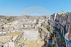 View over Matera, a unesco site in basilicata. italy photo