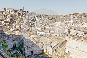 View over Matera, a unesco site in basilicata. Italy photo