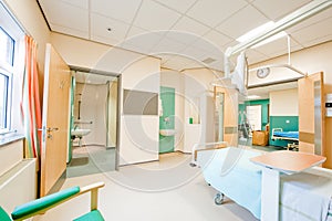 View over a modern hospital room