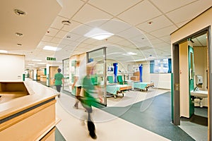 View over a modern hospital room photo