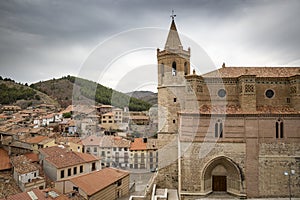 View over Montalban town and the Church of Santiago, province of Teruel, Spain photo