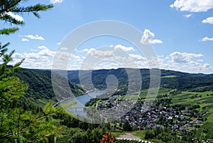View over the Moselle Moezel Mussel valley