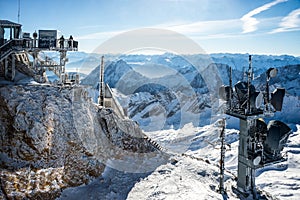 View over mountainranges from Zugspitze photo