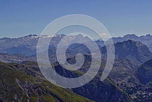 View over mountains in Berchtesgadens Alps