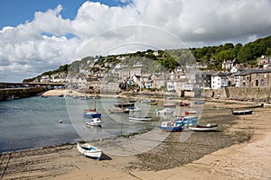 View over Mousehole Harbour in Cornwall UK