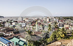 View over Myeik