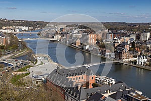 View over Namur and Jambes, Belgium