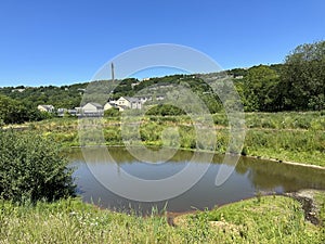 View over a nature reserve in, Norland, Sowerby Bridge, UK photo