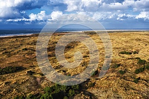 View over the northern end of Ameland island, the Netherlands