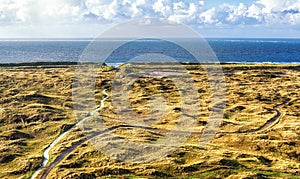 View over the northern end of Ameland island, the Netherlands