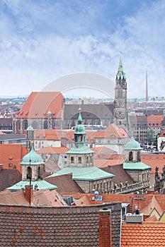 View over Nuremberg in Germany