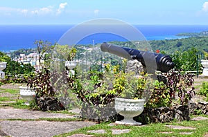 View over Ocho Rios port town from Shaw Park Botan