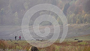 View over the Oder Reservoir in Harz mountain range, Germany