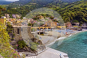 A view over the old beach at Monterosso al Mare, Italy