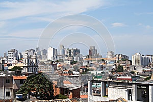 View over old houses in salvador bahia, brazil photo