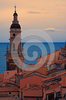 View Over Old Town Of Menton