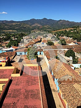 View over the old town of Trinidad in Cuba 22.12.2016
