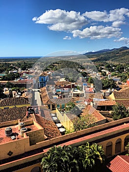 View over the old town of Trinidad in Cuba 22.12.2016