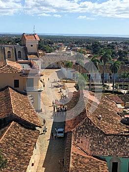 View over the old town of Trinidad in Cuba 22.12.2016