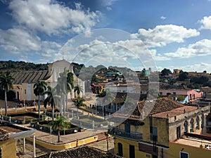 View over the old town of Trinidad in Cuba 25.12.2016