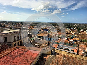 View over the old town of Trinidad in Cuba 25.12.2016