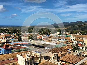 View over the old town of Trinidad in Cuba 25.12.2016