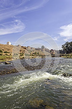 View over Oum Errabia river and Kasba Tadla fortress photo