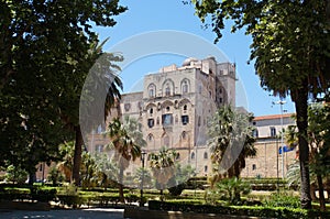 View over Palace of the Normans in Palermo