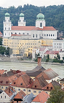 View over Passau and the River Inn