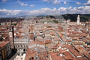 View over the Piazza delle Erbe in Verona