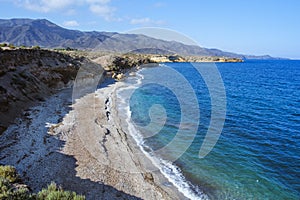 Playa Larga beach in Lorca, Spain photo