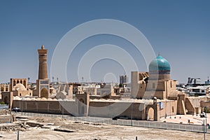 View over Poi Kalon Mosque and Minaret from Ark fortress, Bukhara, Uzbekistan