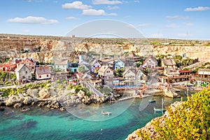 View over Popeye village, Malta