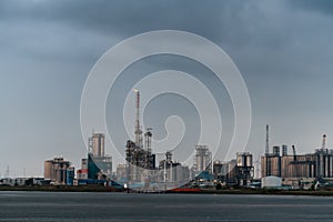 View over the port of Antwerp