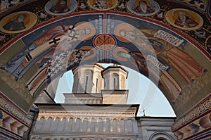 View over the Radu Voda Monastery, Bucharest