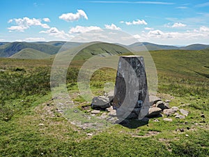 View over Randygill Top and Howgill Fells from summit of Green Bell, Cumbria, UK